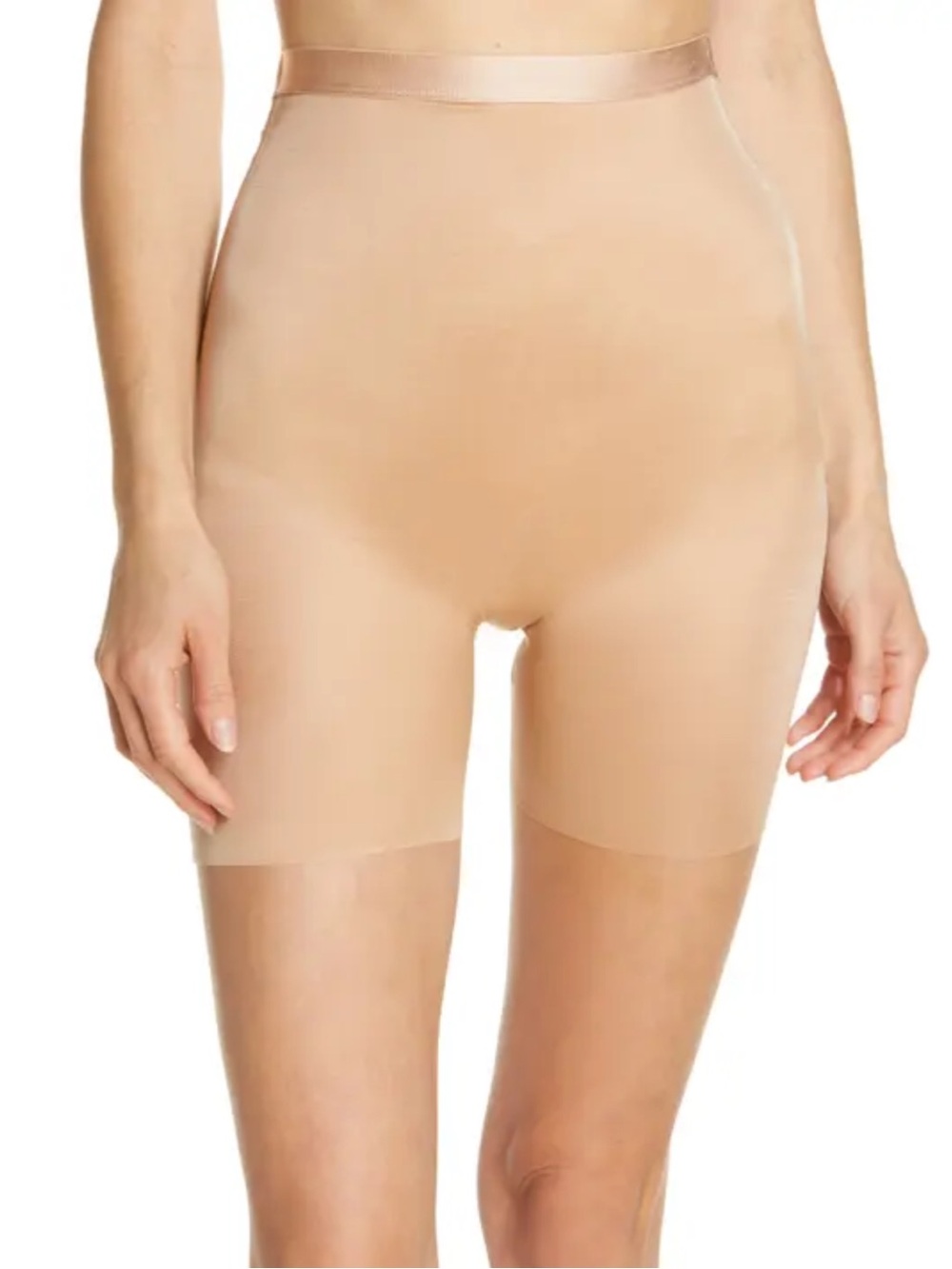 SKIMS Barely There High-Waist Mid Thigh  Shaping Shorts in Clay Womens Size 2X
